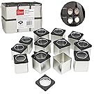 Magnetic Spice Jars- Shake or Pour Containers Attach to Most Refrigerator Doors- Set of 12 Dispensers