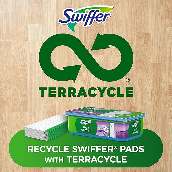SWIFFER SWEEPER WET MOPPING PAD REFILLS FOR FLOOR MOP WITH FEBREZE LAVENDER VANILLA & COMFORT SCENT 24 COUNT