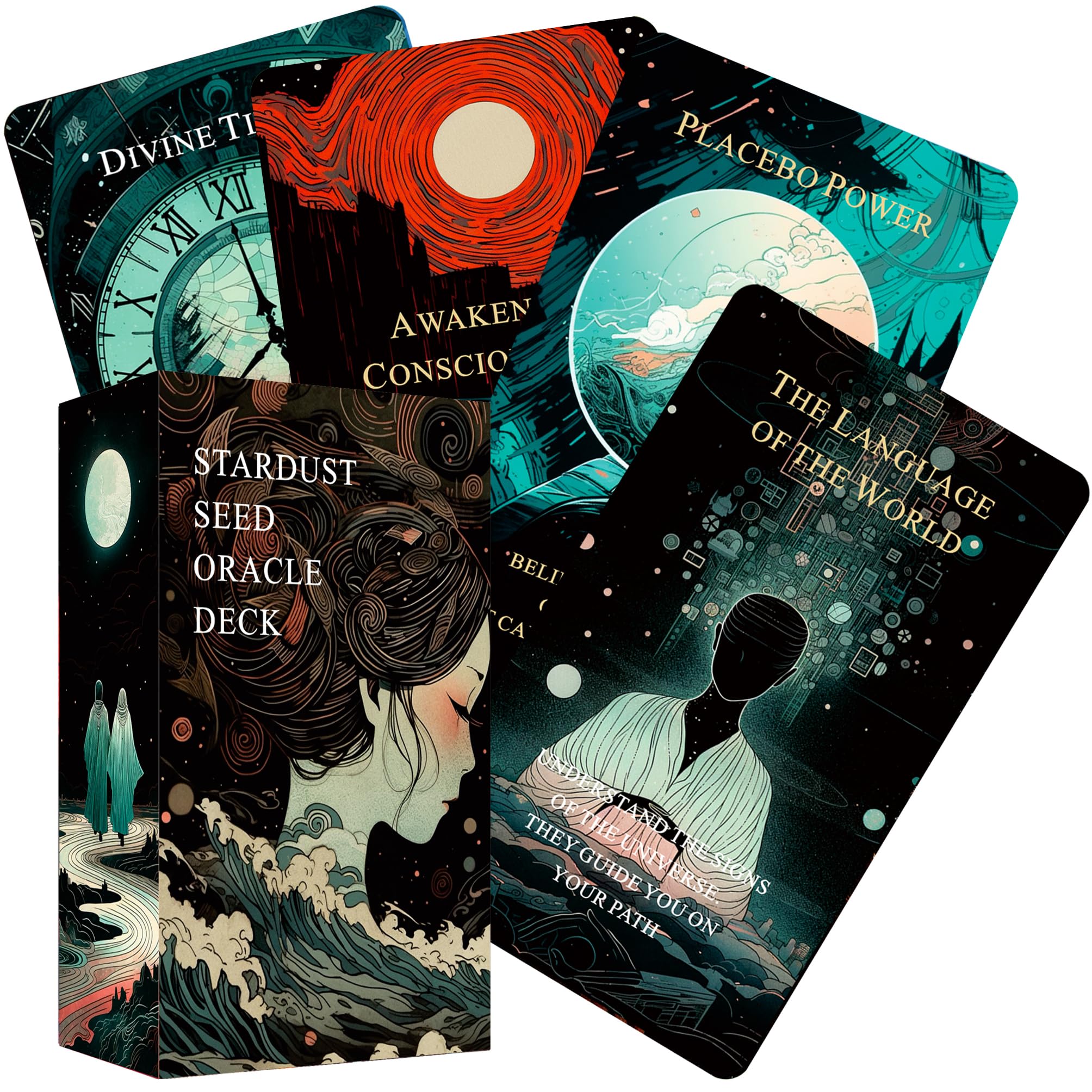 Seeds of Stardust Oracle Deck, Cosmic Oracle Cards for Intuition, 80 Tarot Cards for Divine Guidance and Higher Self Messages