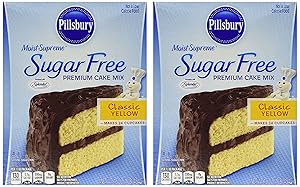 Pillsbury Moist Supreme Sugar Free Classic Yellow Premium Cake Mix (Pack of 2)