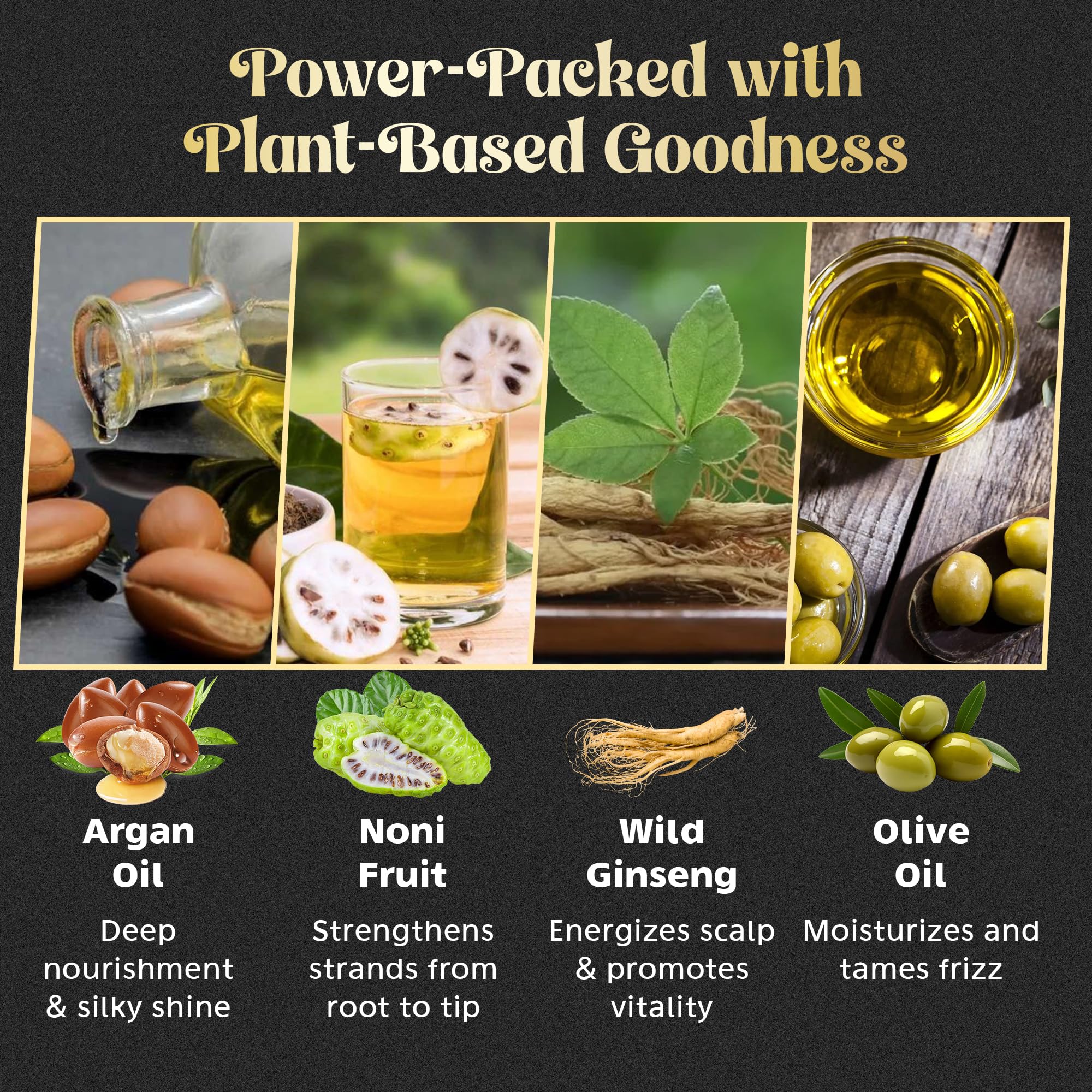 Herbishh Hair Color Shampoo for Gray Hair – Natural Hair Dye Shampoo – Colors Hair in Minutes – Lasts Up To 3-4 Weeks – 500ML – 3-In-1 Hair Color – Colors, Cleanses, and Conditions (Black)