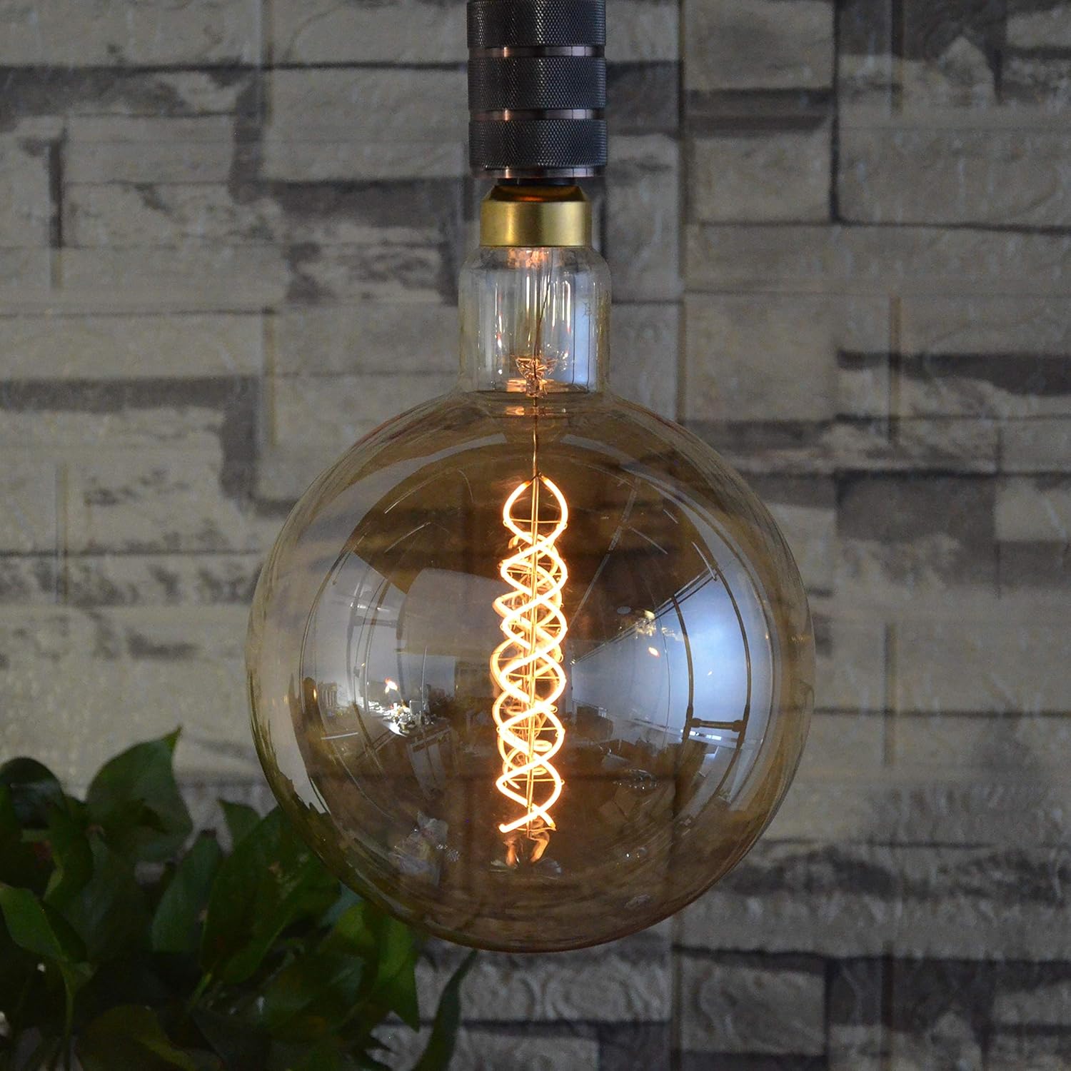 SD LUX E27 Vintage Light Bulbs LED Globe 8W 450LM (40W Equi.) Pendant Light XXL Decorative Light Bulbs Large Vintage Edison Bulbs Dimmable Pendant Lighting Warm White 2200K,1 Pack (G200SL-EU)