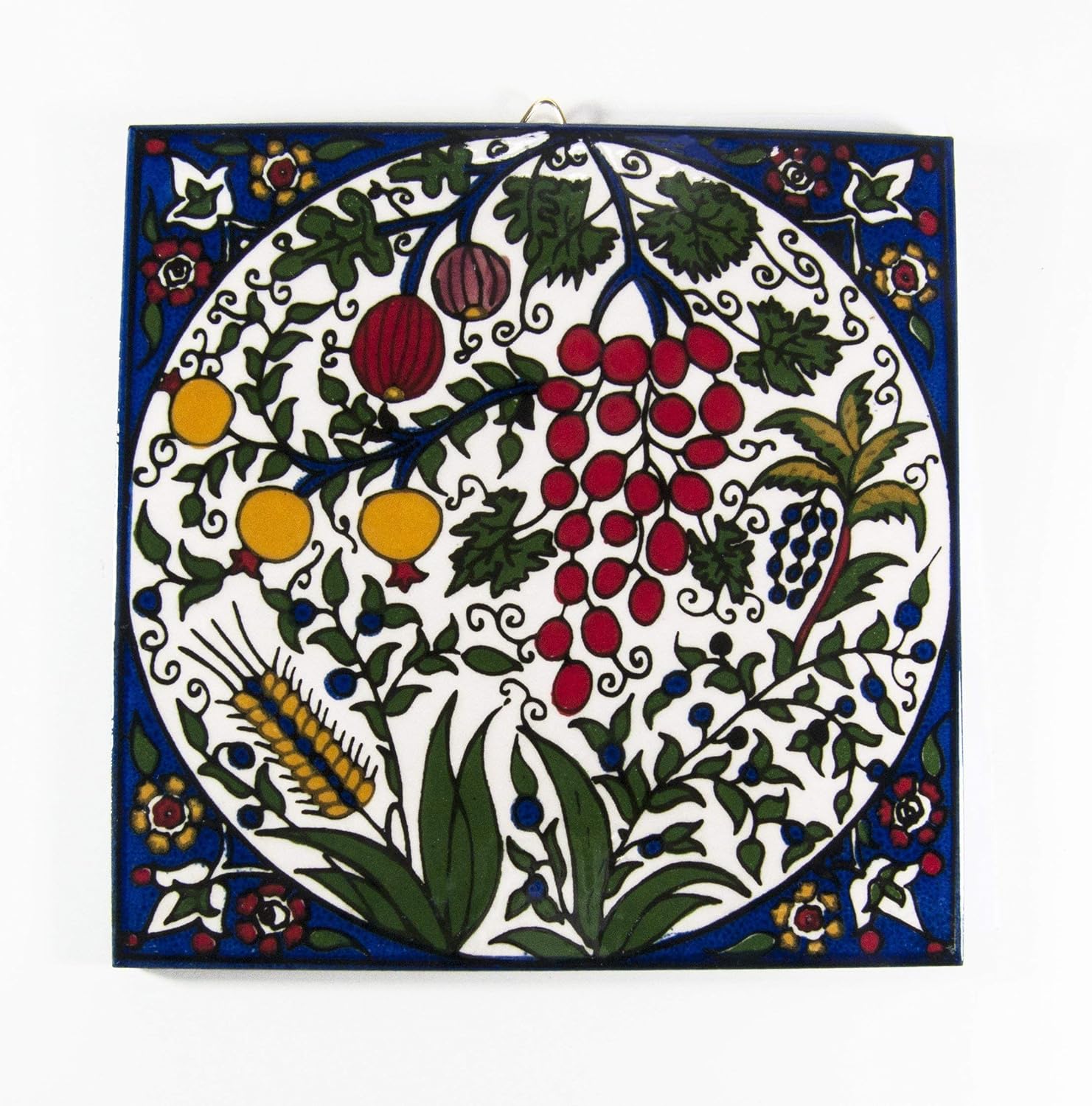 Ceramic Decorative Tile Armenian Wall Home Decoration from Holy Land Israel Old