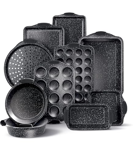 Amazon.com: NutriChef 8-Piece Stackable Nonstick Bakeware Set
