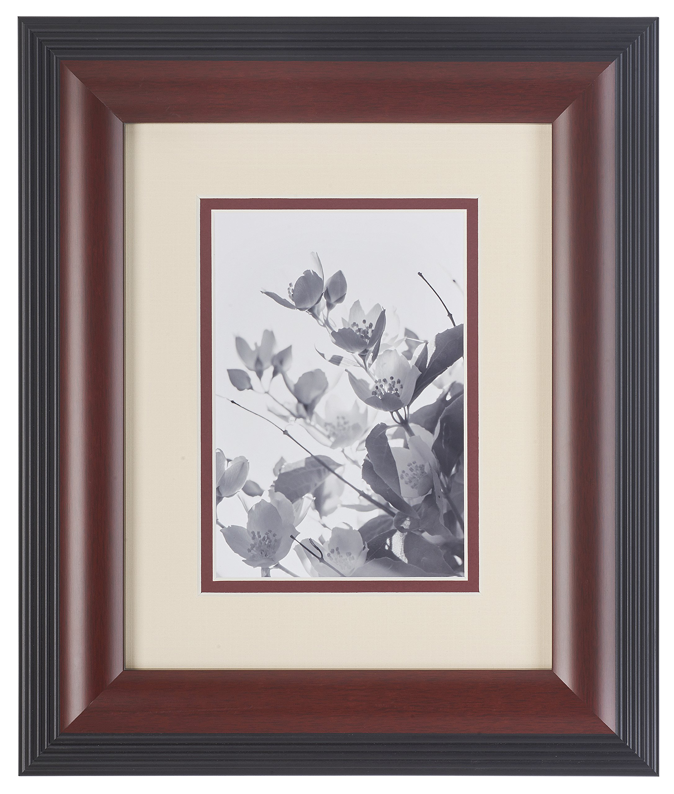 Old Town 8x10 Walnut Step Wood Frame Matted for 5x7 photo, 2pack New