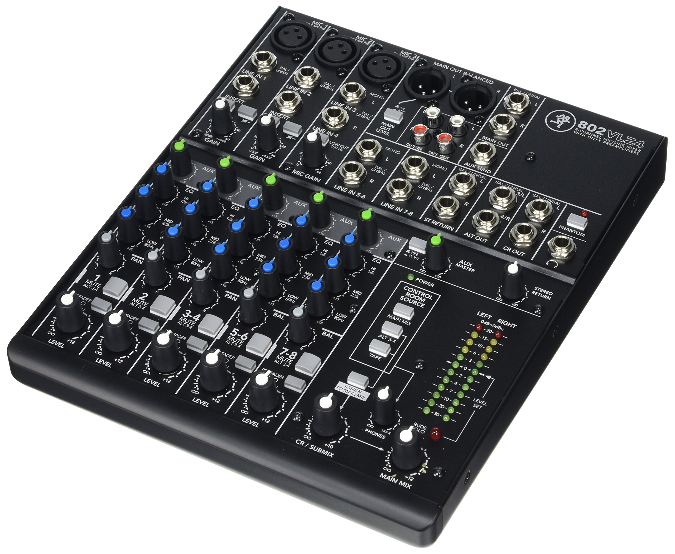 Mackie 802VLZ4 8-Channel Compact Analog Mixer With Legendary Onyx Mic Preamps