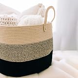 OrganiHaus Extra Large Rope Toy Basket 67L 50x30cm Natural Cotton Rope view 3
