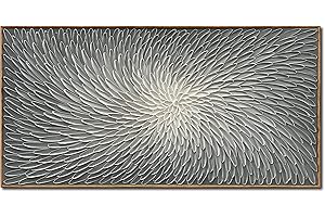 NANKAI Paintings Grey Abstract Wall Art Large 3D Hand-Painted Abstract Painting Canvas artwork Decor with hand texture for Living room, Bedroom, office，Framed, Ready to hang