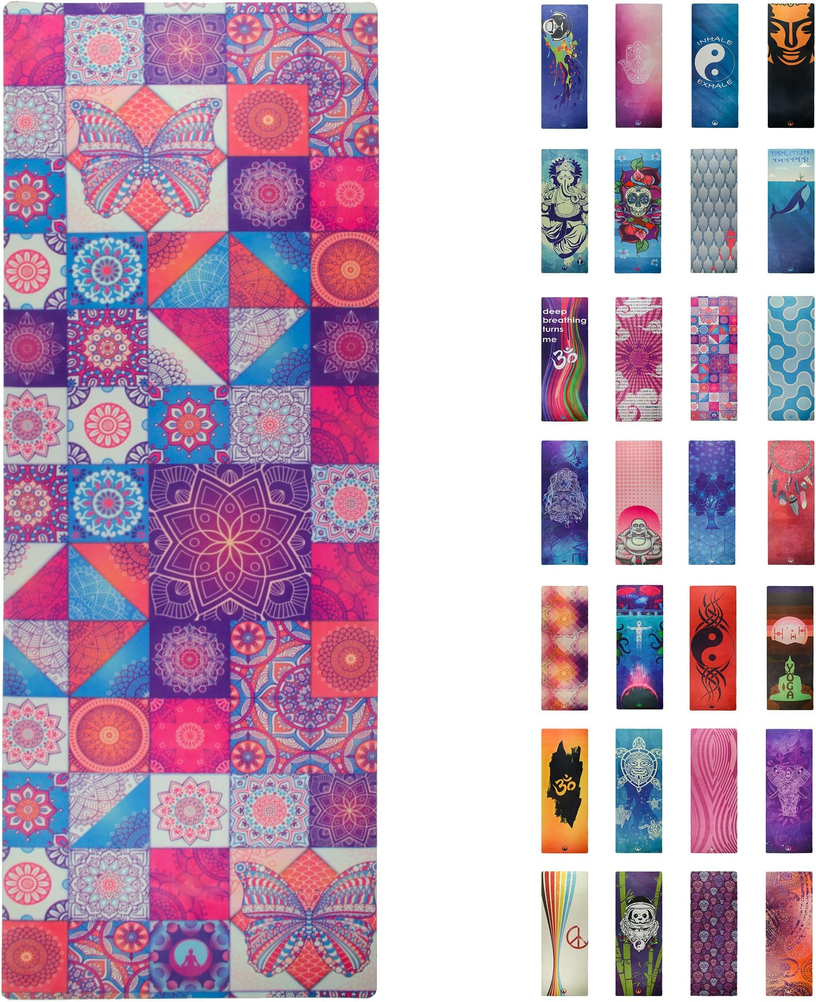 Soul Obsession Printed Yoga Mat, Prana Yoga Mat, Bikram Yoga Mat – Incredibly Comfortable Yoga Mats for Men and Women - Gorgeous Microfiber Printed Designs – Beautiful and Durable Excersize Mat
