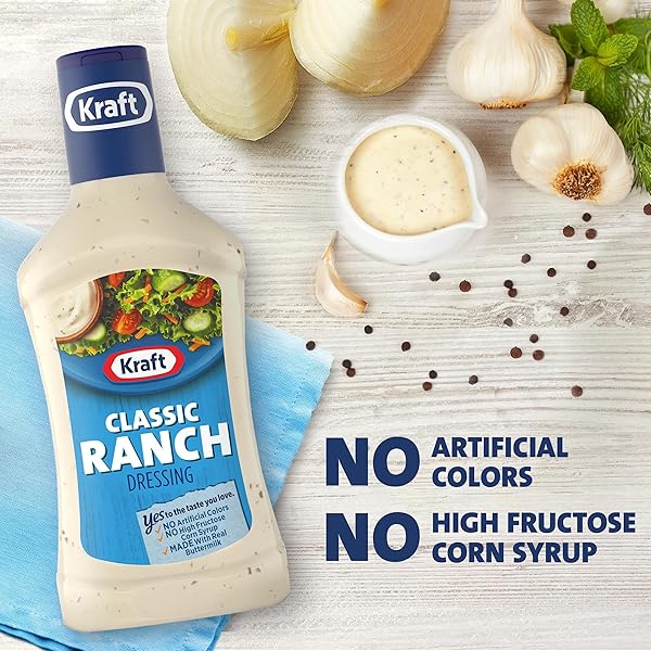 KRAFT CLASSIC RANCH DRESSING, 16 FL OZ BOTTLE