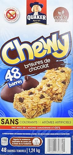 Amazon Com Quaker Chewy Chocolate Chip Bars Club Size 48 Bars