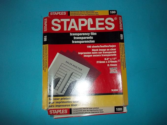 does staples print on transparency paper
