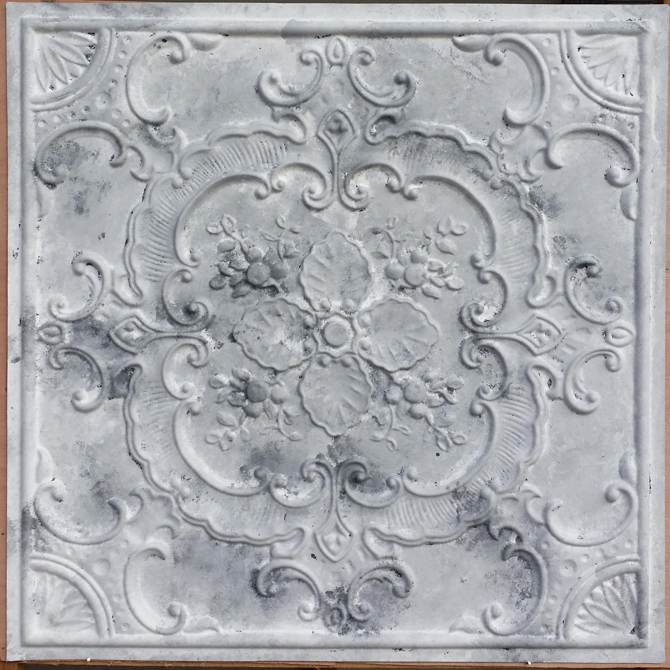 PL19 Faux tin Paint Distressed 3D Ceiling Tiles Embossed photosgraphie Background Decoration Wall Panels 10pieces/lot