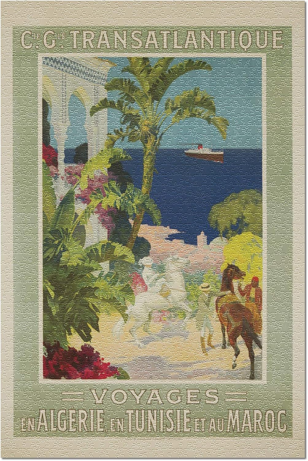 Amazon Com France Voyages En Algerie Tunisie Maroc Vintage Advertisement 19x27 Premium 1000 Piece Jigsaw Puzzle For Adults Made In Usa Everything Else