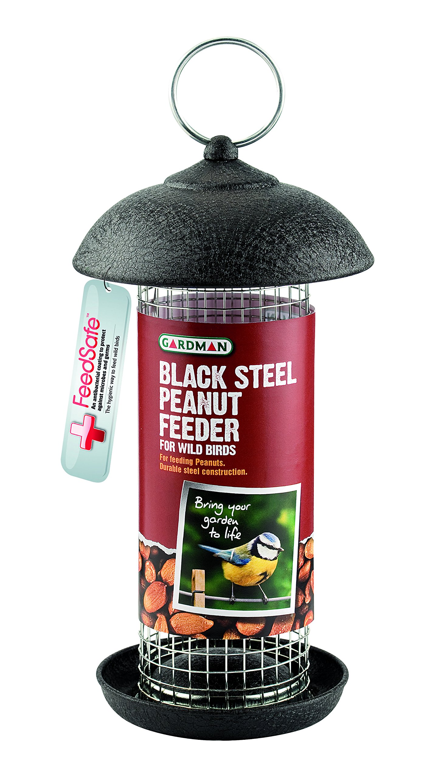 Gardman A01171 Steel Peanut Feeder - Black, Green, 16 x 16 x 3.5 cm — image 1