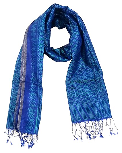 Odisha Handloom Ikkat Womens Stole (Multi-Coloured, orissa art 11)