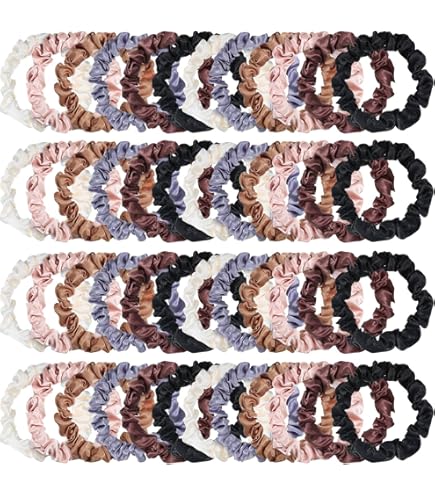 Amazon.com : Yuxung 100 Pieces Silk Satin Scrunchies Bulk  display picture 3