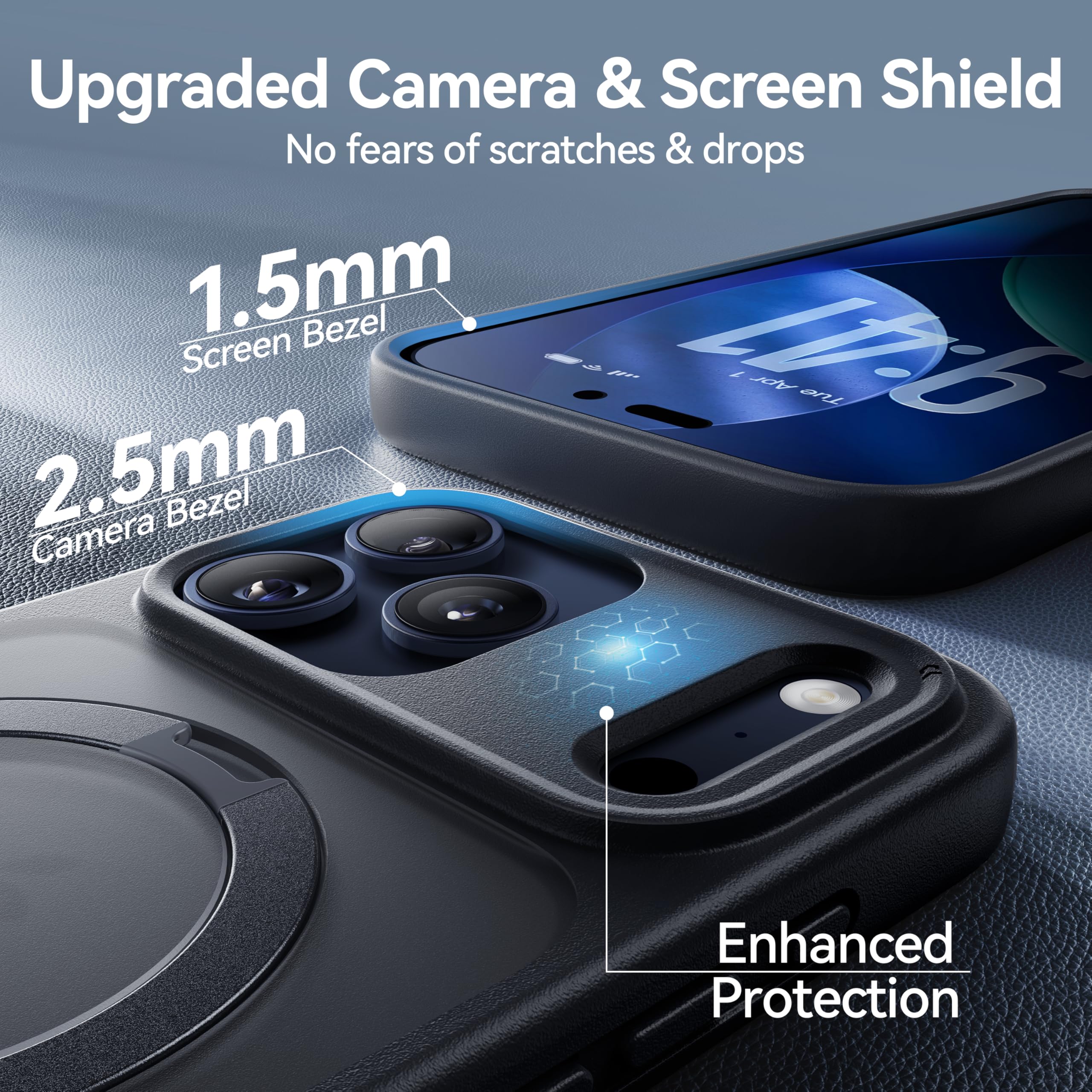 CASEKOO Ultra-Magnetic Stand for iPhone 17 Pro Max Case [Military Drop Protection] [Compatible with MagSafe] Shockproof Translucent Matte Slim Ring Holder Case for iPhone 17 ProMax 6.9