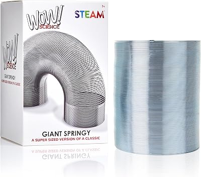 POPULAR SCIENCE Super-Size Metal Spring Toy Giant Slinky Kids Adults STEM Toy