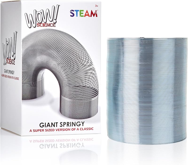 POPULAR SCIENCE Super-Size Metal Spring Toy Giant Slinky Kids Adults STEM Toy