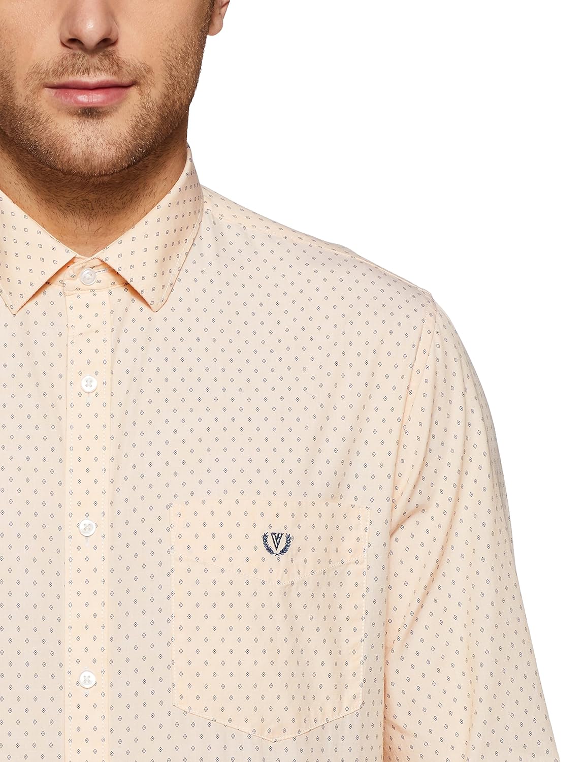 van heusen sport men's printed slim fit cotton casual shirt