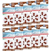 Powermax Size 312 Hearing Aid Batteries, 60 Count Long-Lasting Battery Pack, Brown Long Tab for Easy Change