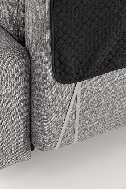 Textilhome Adele 240cm Capa Esquerda Almofadada Preto