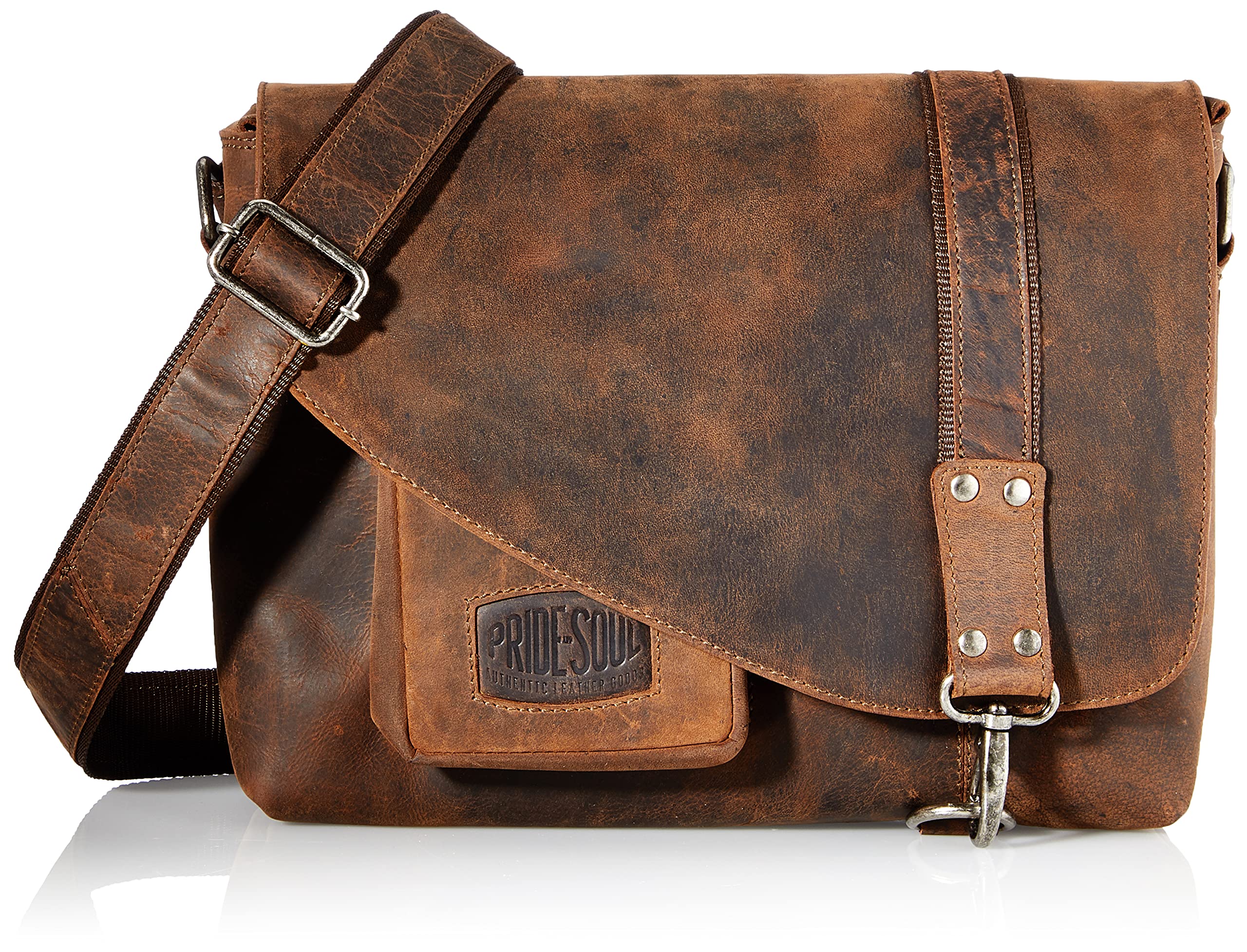 Pride and Soul - 47144 MRS NOEL - vintage shoulder bag, genuine leather, brown