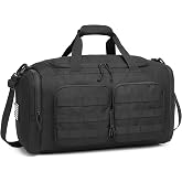 Wotony Tactical Duffle Bag for Men, Duffle Bag for Gym, Travel - Military Weekender Workout Molle Bag (Black, 50L)