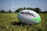 Rhino Rapide XV Rugby Ball White Green Size 5 Brand Rhino view 2