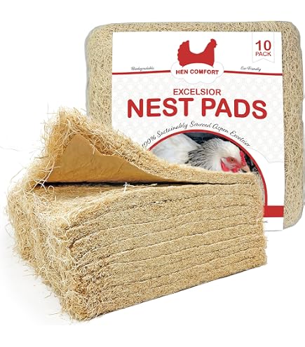 Zhengmy 12 Pcs Chickens Nesting Pads Set Nest Box Brunei