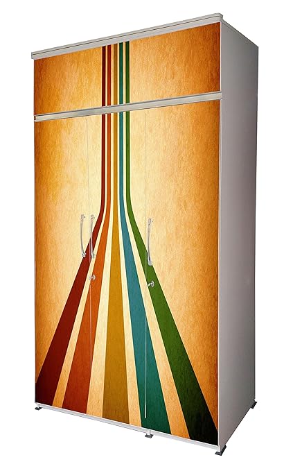 Bigsmile 3 Door Wardrobe Vintage Look 7ft X 4ft Amazon In