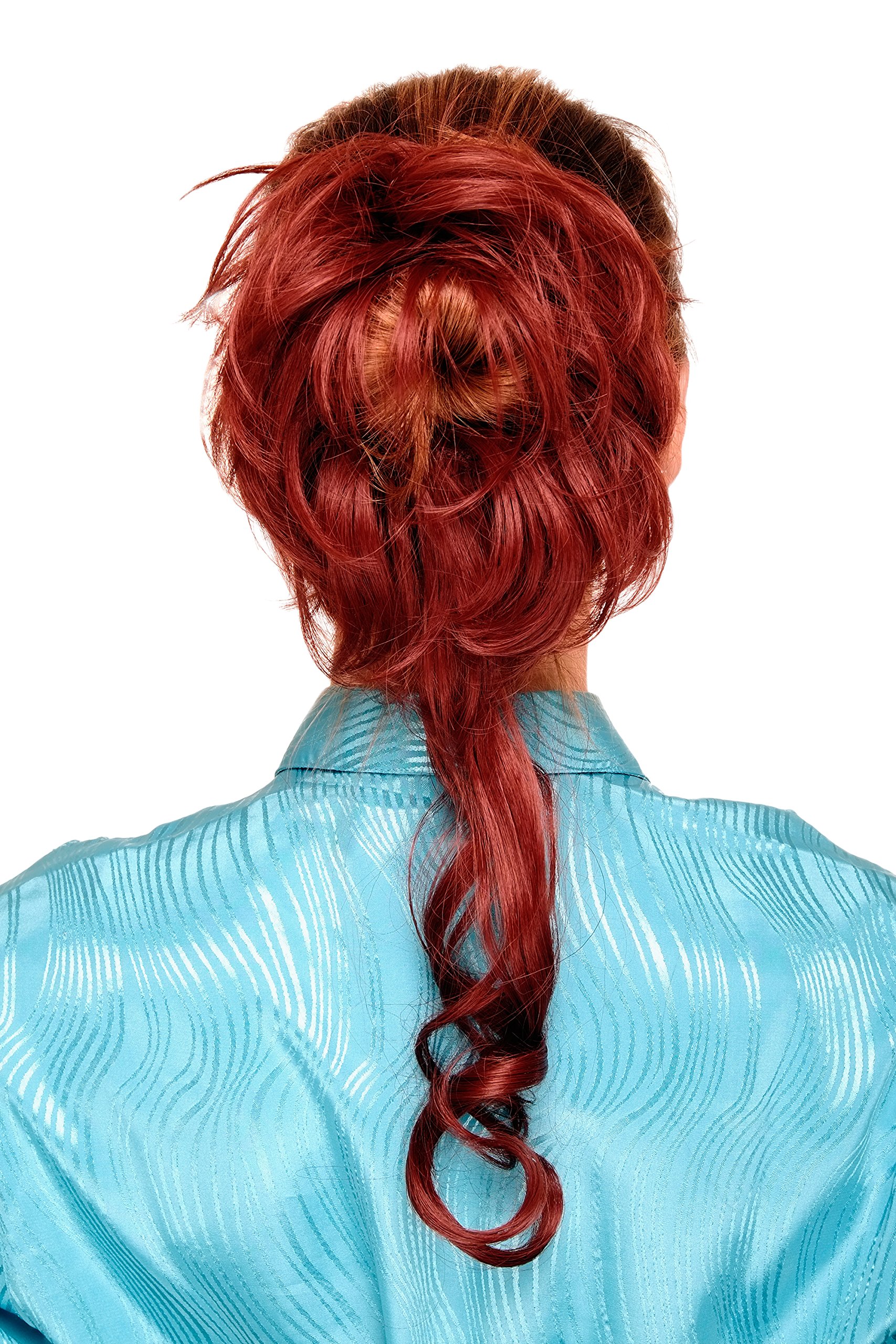 WIG ME UP YZF-3072HT-35 Hair Piece baroque voluminous wild curled like scrunchy with micro comb dark red
