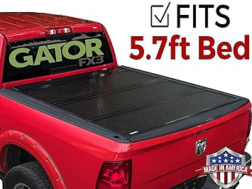 Amazon Com Gator Fx3 Hard Folding Tonneau Truck Bed Cover Fits 2019 Dodge Ram 5 7 Ft Bed W O Rambox 6610227 Automotive