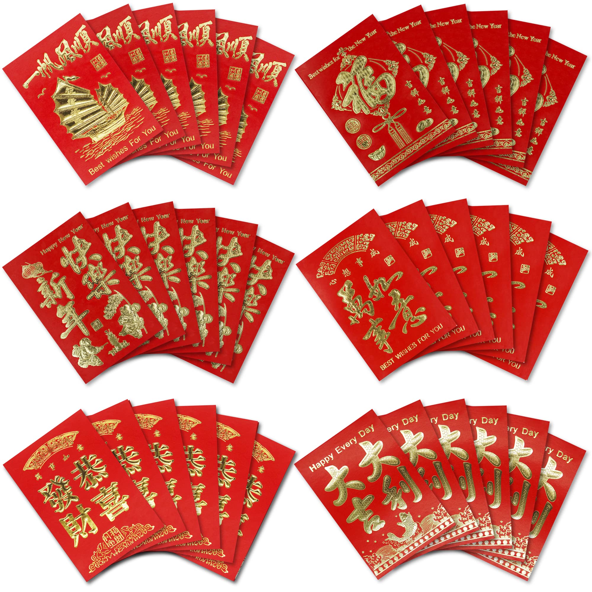 72 Pack Chinese Red Envelopes 2026 Year of The Horse – Chinese Lunar New Year Hong Bao Lai See Money Gift Packets for Weddings, Birthdays & Celebrations (11.5cm x 7.5cm)
