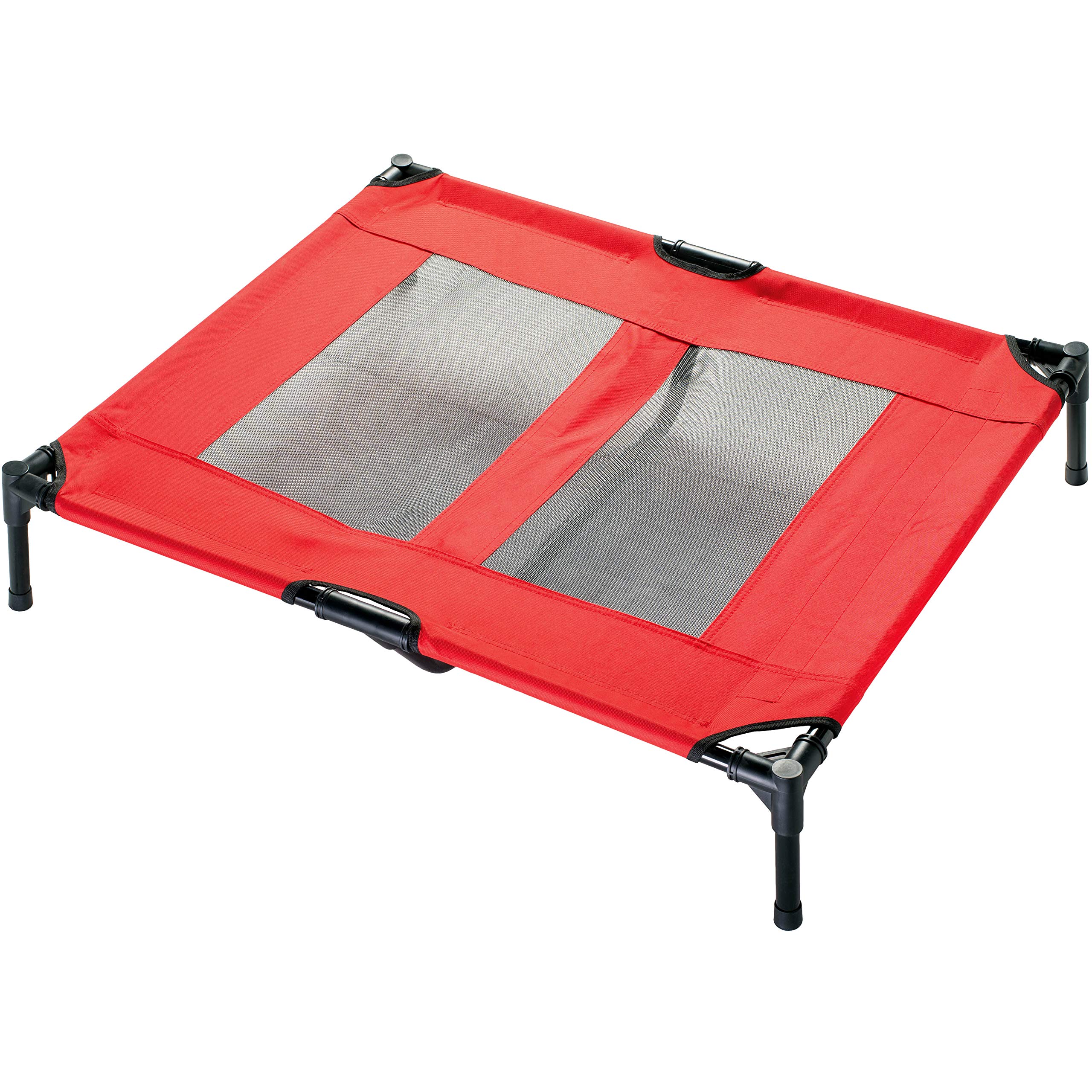 Floofy Friends Elevated Dog Bed for Travel, Red, Medium