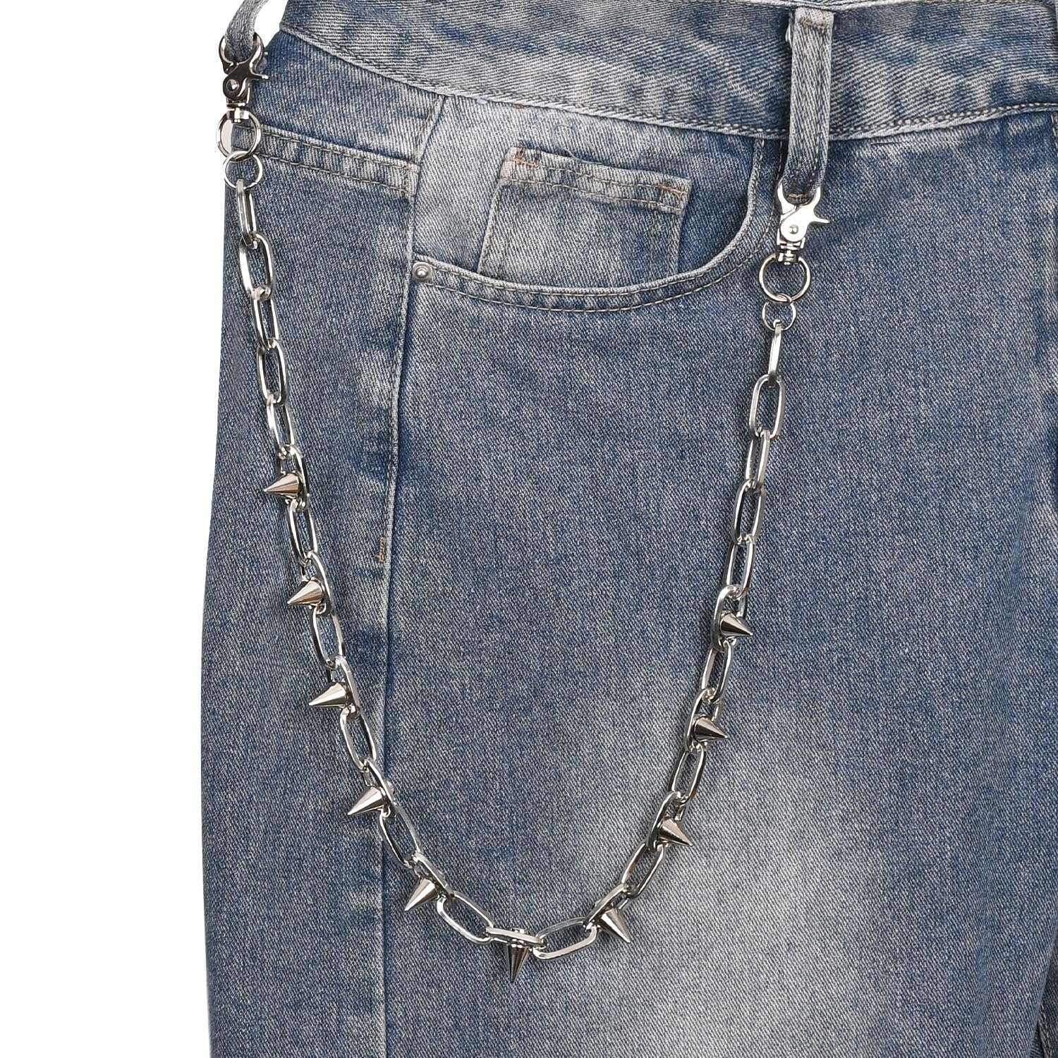 ZEKEE Wallet Chain Pants Chain Hip Hop Punk Jeans Chain Key Chain Goth Heavy Rivet Accessories for Women Men