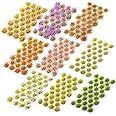 Redbaker 288 Pcs Static Grass Tuft Flower Cluster Vegetation Groups Self Adhesive Artificial Model Grass Tufts DIY Miniature Colorful Flower Cluster for Terrain Railway Scenery Table Landscape