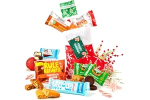 BUNNY · JAMES · Healthy Prefilled Christmas Stockings: Stuffed Stockings Assortment of Snacks, Candy and Christmas Treats for Men, Women, Adults and Kids - Healthy Holiday Food Snacking Gift