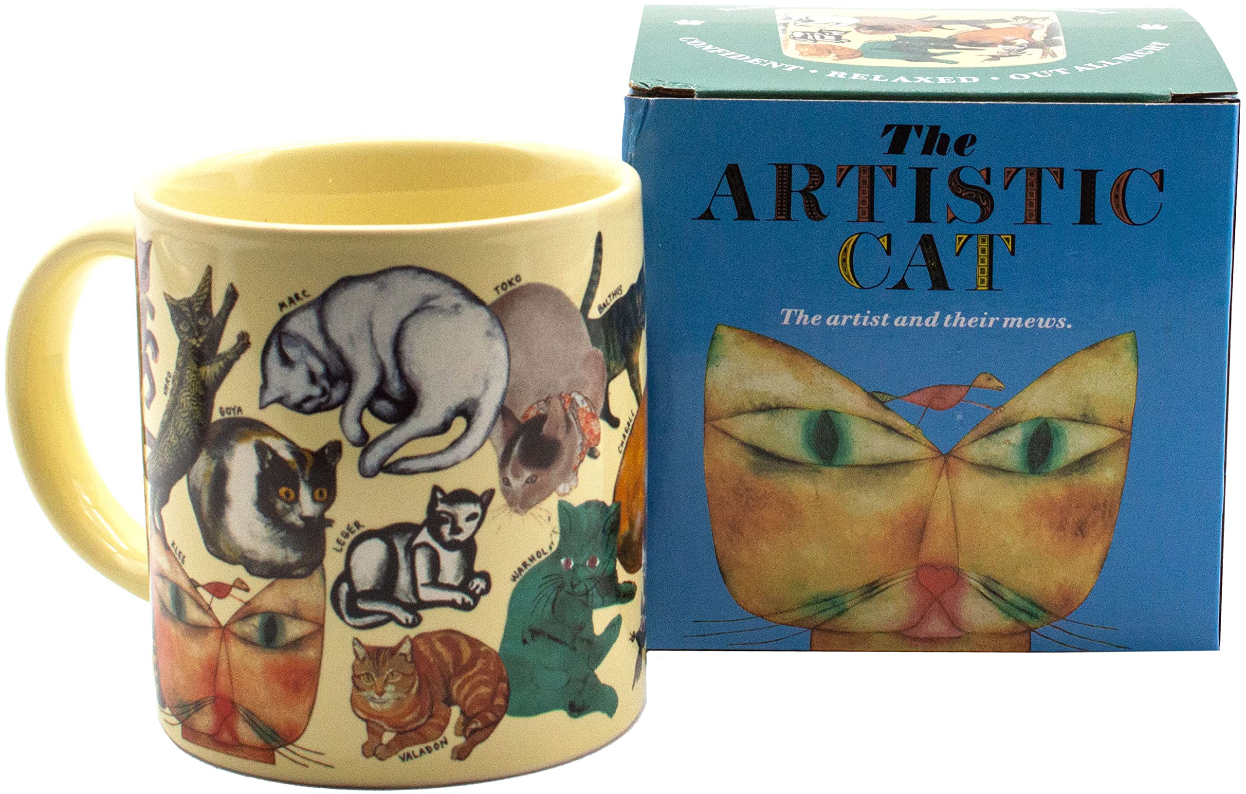 The Unemployed Philosophers Guild Artistic Cat Mug - Famous Artist Depictions of Kittens in History - Comes in a Fun Gift Box
