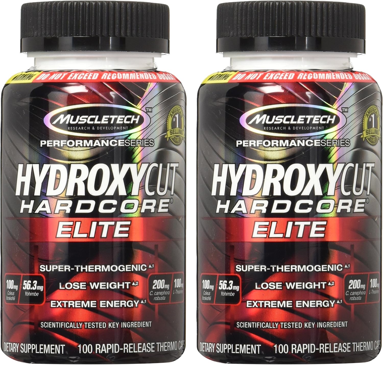 Hydroxycut Hardcore Elite Weight Loss Supplement, Designed for Hardcore Weight Loss, Energy & Enhanced Focus, 100 Servings (200 Pills): Health & Personal Care