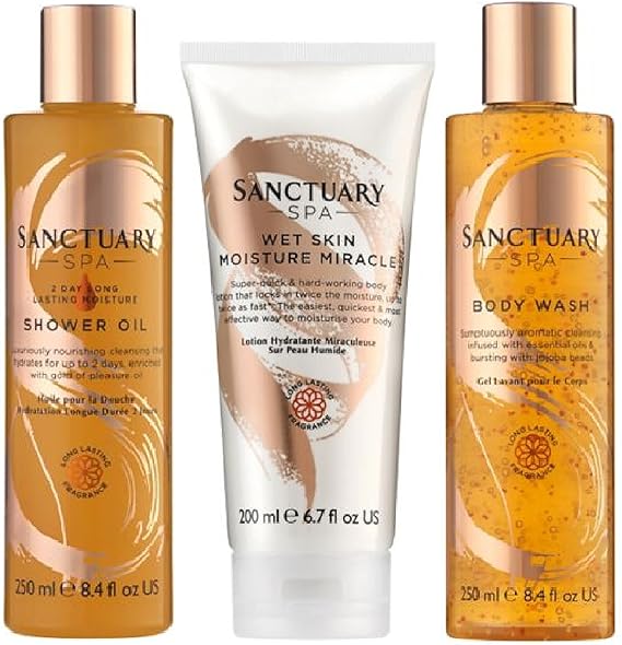 (3 PACK) Sanctuary Spa Long Lasting Moisture 2 Day Shower Oil x 250ml