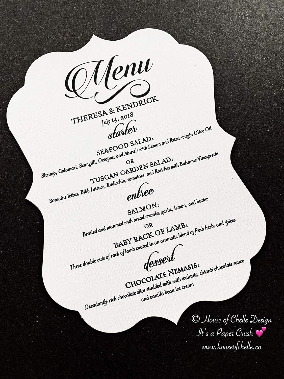 Amazon Com Wedding Menu Cards Wedding Reception Decorations Printed Personalized Table Menu Cards Table Centerpiece Decorations Birthday Party Baby Shower Bridal Shower Quinceanera Event Set Of 25 Handmade