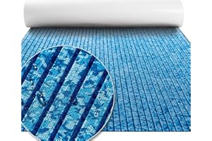 FOCEAN Boat Flooring EVA Foam Boat Decking Marine Flooring Camo Self-Adhesive Diamand Pattern Marine Mats for Boats Yacht Kayak RV 94.5"x15.7", Blue Camo