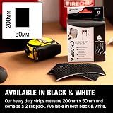 VELCRO Brand Heavy Duty Stick On Strips 50x100mm Set of 2 Black view 7