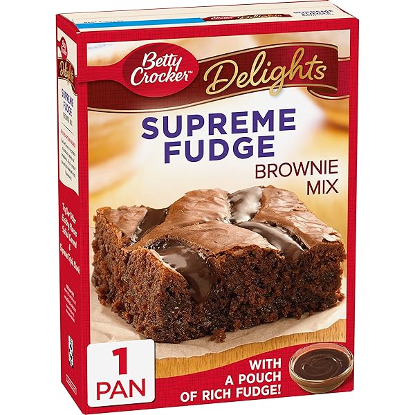 BETTY CROCKER DELIGHTS SUPREME FUDGE BROWNIE MIX, 19.1 OZ.
