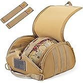 FRTKK Tactical Helmet Bag Pack, Military Molle Pouch Multi-Purpose Carrying Storage Bag with USA Flag Patch &amp; 2 PCS Molle Straps