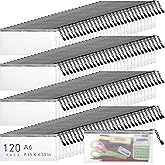 Sherr 120 Pcs Mesh Zipper Pouch A6 Pencil Pouches Bulk Small Clear Mesh Bags with Zipper 9.45'' x 4.53'' Waterproof File Bag Pencil Case for School Office Travel Organization(White and Black)