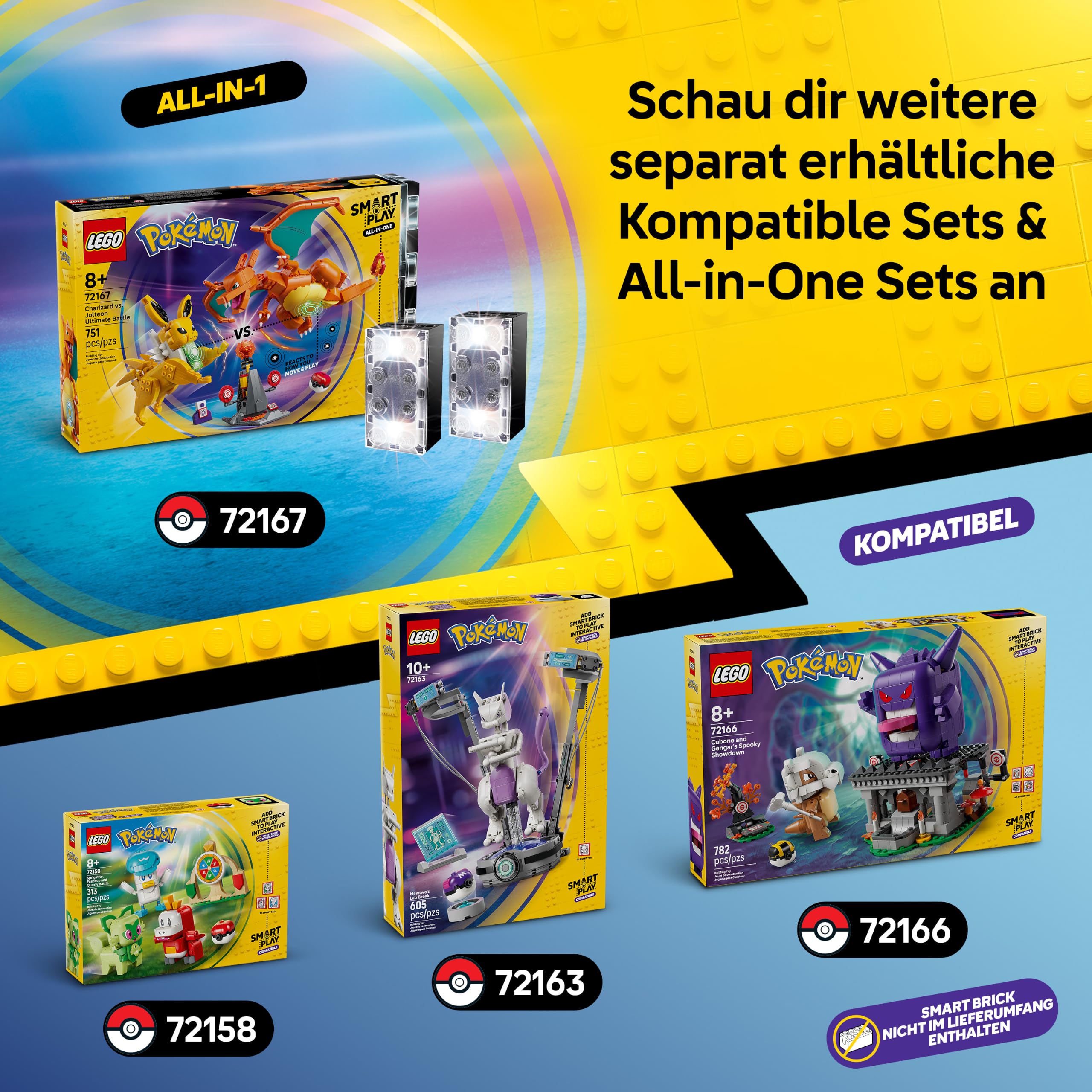LEGO Pokémon SMART Play: Mewtwus Ausbruch aus dem Labor - kompatibles interaktives Set mit SMART Tag und Pokémon-Figur Steinen - Geschenk für Kinder ab 10 Jahren - 72163 7