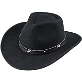 Mealah Western Cowboy Cowgirl Hat for Kids Boys Girls Felt Fedora Hats (for Kids 3-6 Years)